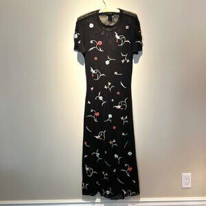 Vintage Vivienne Tam Embroidered Mesh Dress, Size 3, Used Condition*